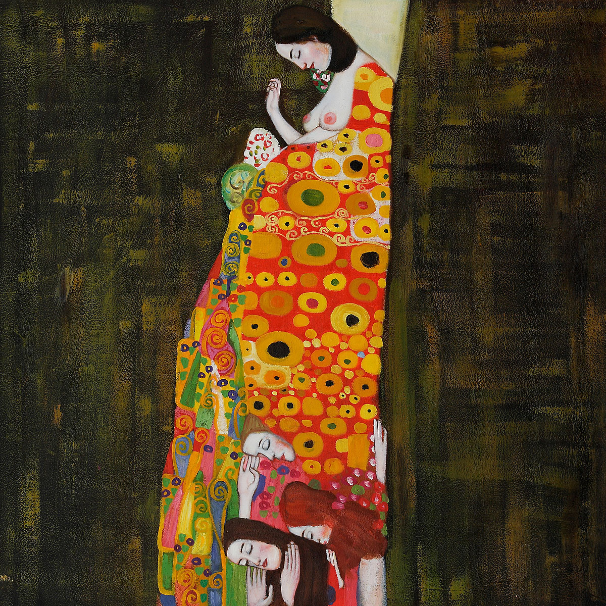 Hope Ii Full View - Gustav Klimt Painting [K130413P00554] - $100.00 :  paintings123.com