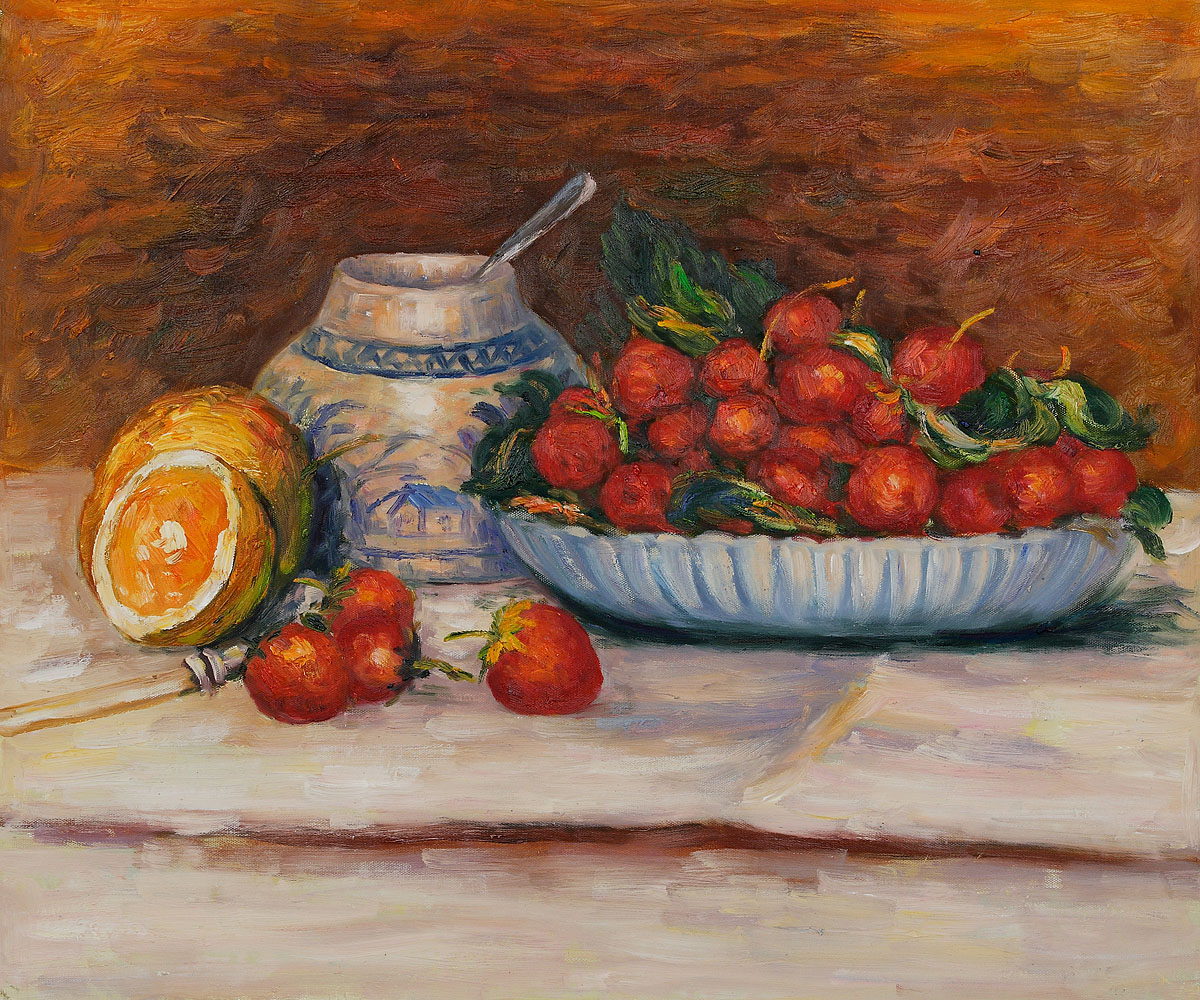 Strawberries - Pierre Auguste Renoir Painting