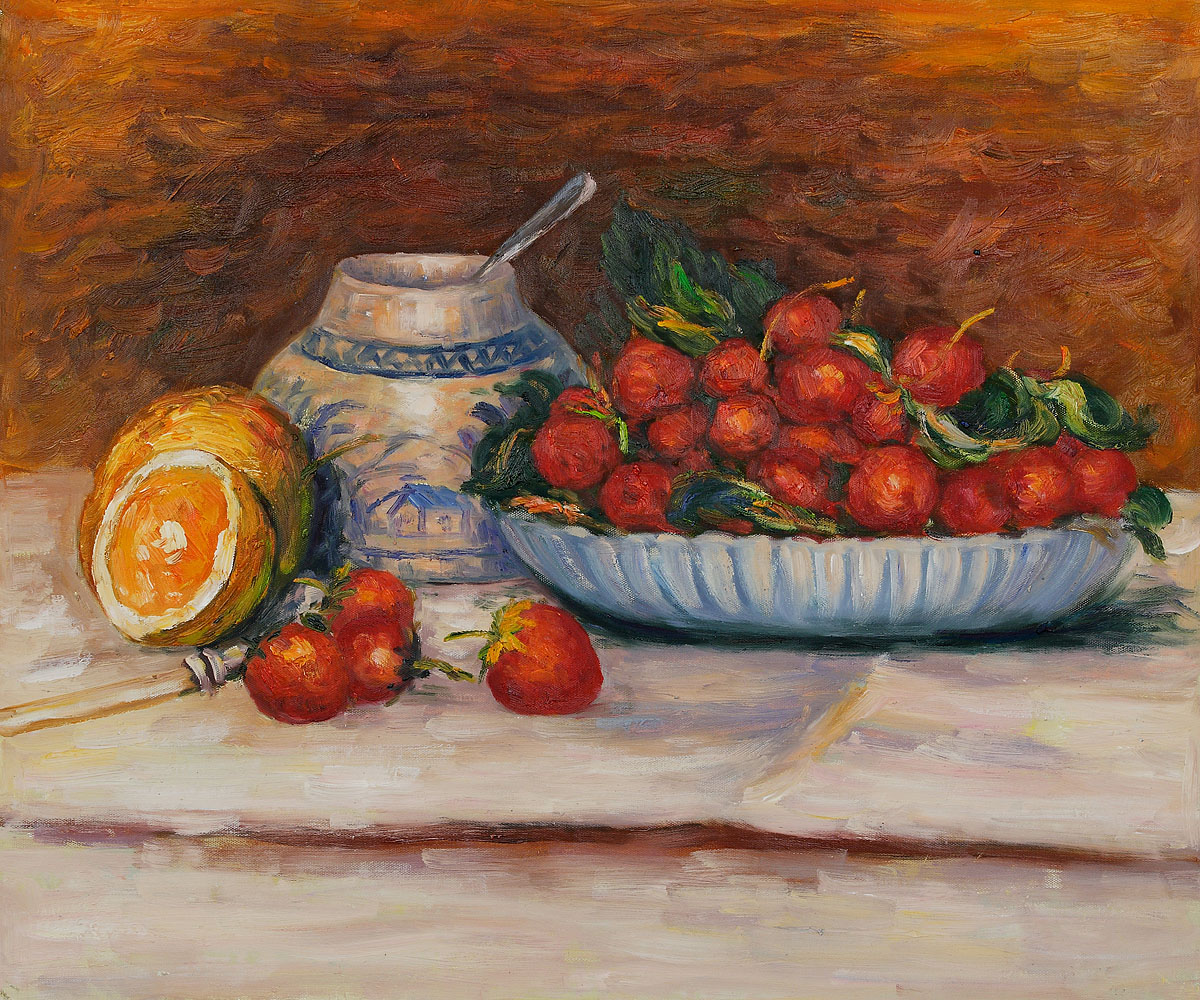 Strawberries - Pierre Auguste Renoir Painting